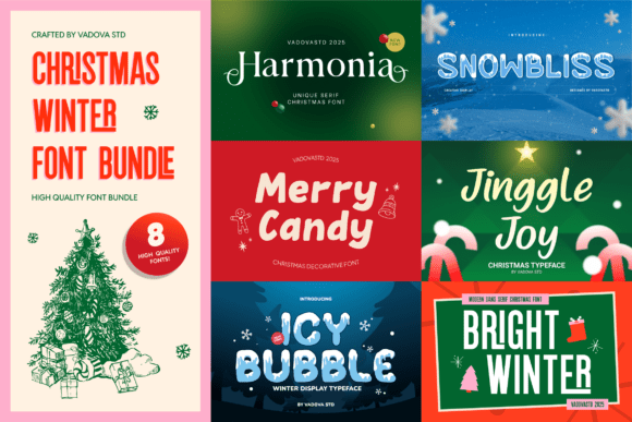 Christmas Winter Bundle: A Festive Sans Serif for Holiday Branding