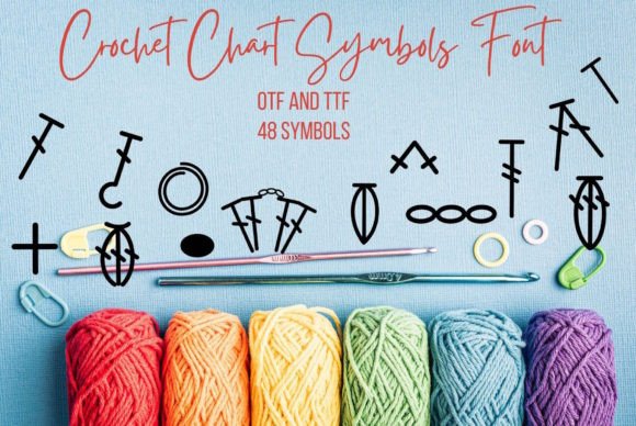 Crochet Chart Symbols: A Premium Font for Editorial Design