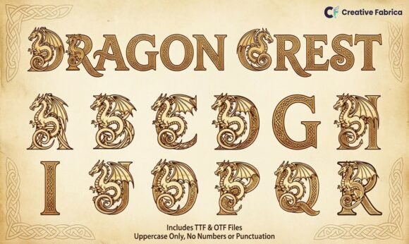 Dragon Crest Typeface: Elevating Handmade Brand Identity