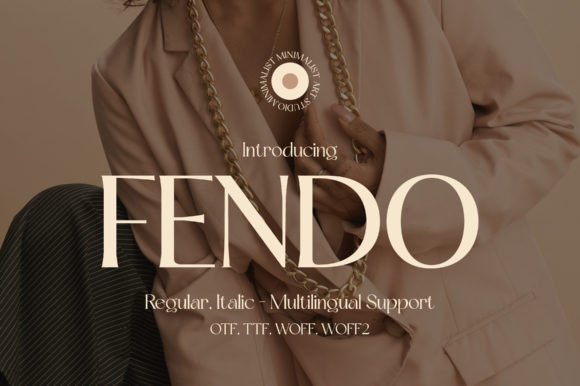 Fendo Typeface: Elegant Serif for Handmade Branding and Printables