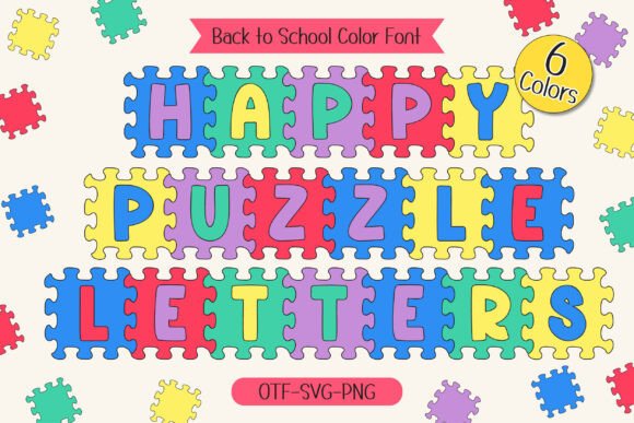Happy Puzzle: A Playful Color Font for Creative Branding