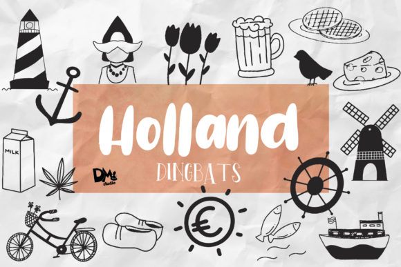 Holland Dingbats: A Playful Typeface for Modern Brand Identity