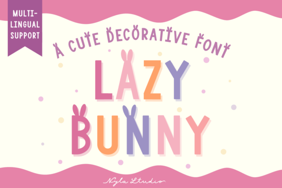 Lazy Bunny: A Playful Typeface for Editorial Design and Branding