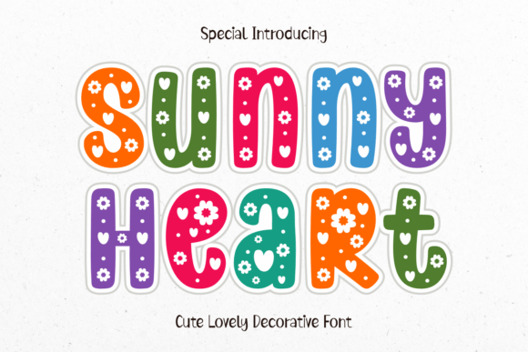Sunny Heart Typeface: A Decorative Font for Bright Campaigns