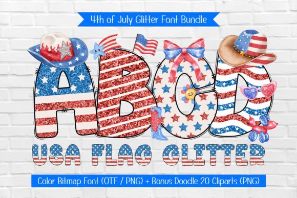 Usa Flag Glitter: The Patriotic Typeface for Bold Branding